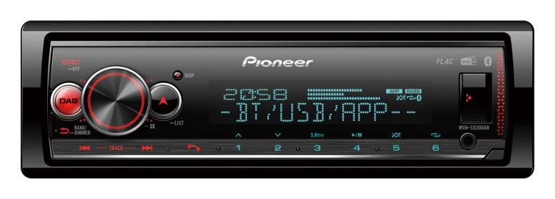 Pioneer MVH-S520DAB USB, Bluetooth, DAB+, měnitelné podsvícení