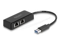 USB Type-A Adapter to 2 x Gigabit LAN