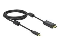 Kabel video/audio - USB-C s piny (male) do HDMI s piny (male) - 2 m - černá - podporuje 4K, aktivní