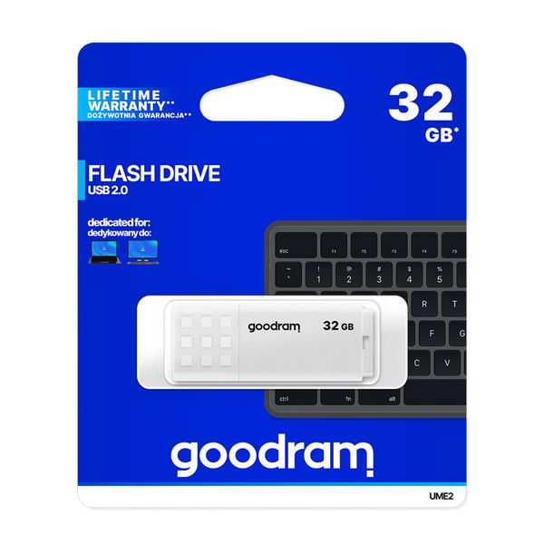 Flash disk GOODRAM USB 2.0 32GB bílý