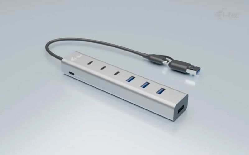 i-tec USB-C/USB-A Charging Metal HUB 7 Port (3x USB-C, 4x USB-A)