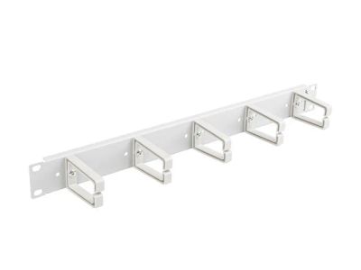 19" Panel pro správu kabelů s 5 plastovými držáky 1U typ b šedý lanberg