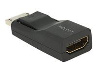 Video adaptér - DisplayPort s piny (male) do HDMI se zdířkami (female) - odstíněný - černá - podporuje 4K