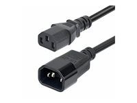 StarTech 4.5m Power Extension Cord, C14 to C13, 15A 250V, KEMA-KEUR - Prodlužovací šnura - IEC 60320 C14 do power IEC 60320 C13 - AC 250 V - 15 A - 4.6 m - lisovaný - cerná