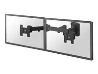 Držák - plný pohyb - pro 2 LCD displeje - černá - velikost obrazovky: 10"-27" - montáž na stěnu