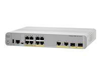 Přepínač - řízený - 8 x 10/100/1000 (PoE+) + 2 x SFP + 2 x 10/100/1000 - desktop, Lze montovat do rozvaděče, lze montovat na konzolu DIN, pro připevnění na zeď - PoE+ (124 W) - repasováno