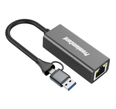 PremiumCord adaptér UBS-C a USB-A na Gigabit, 15cm