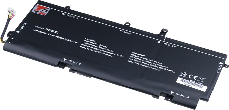 Baterie T6 Power pro HP EliteBook Folio 1040 G3, 3900mAh, 44Wh, 6cell, Li-pol