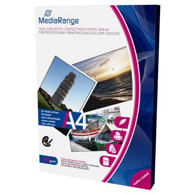MEDIARANGE Fotopapír, matný, 250 g/m2, A4, 50ks