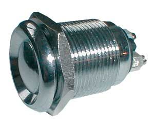Přepínač tlačítko kulaté OFF-(ON) kov-typ3 (12V)
