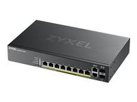 Přepínač - řízený - 8 x 10/100/1000 (PoE+) + 2 x kombinace Gigabit SFP - Lze montovat do rozvaděče, pro připevnění na zeď - PoE+ (180 W)