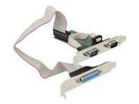 Paralelně-sériový adaptér - PCIe 2.0 nízký profil - RS-232 x 2 + IEEE 1284 x 1