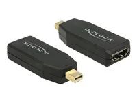 Video adaptér - Mini DisplayPort s piny (male) do HDMI se zdířkami (female) - černá - podporuje 4K
