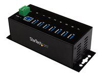 Metal Industrial USB-A Hub with ESD Protection & 350W Surge Protection - Din Rail, Wall or Desk Mountable - TAA Compliant USB Expander Hub (ST7300USBME) - Rozbočovač - 7 x SuperSpeed USB 3.0 - lze montovat na konzolu DIN, pro připevnění na zeď - DC napájení - pro P/N: ITB20D3250, USB312SAT3CB, USB315CB2M, USBLT1MWS, USBLT2MBR, USBLTM1MBK, USBLTM1MWH