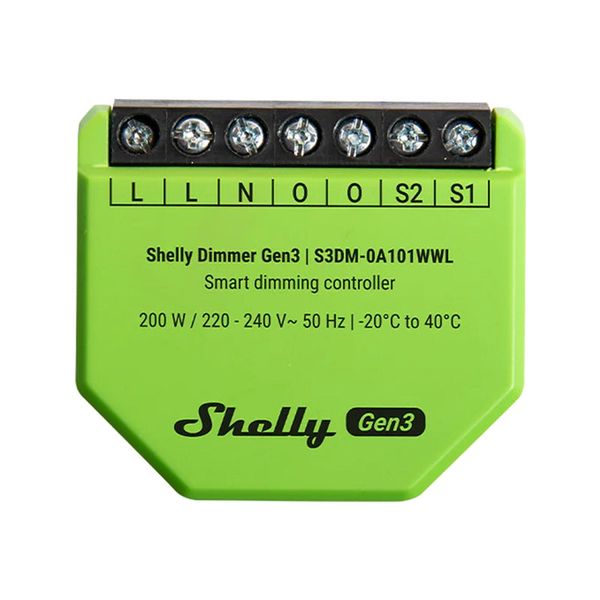 Chytrý ovladač osvětlení SHELLY Dimmer Gen3 WiFi