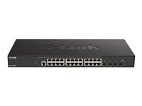 Přepínač - inteligentní - 24 x 10GBase-T + 4 x 25 Gigabit SFP28 - Lze montovat do rozvaděče