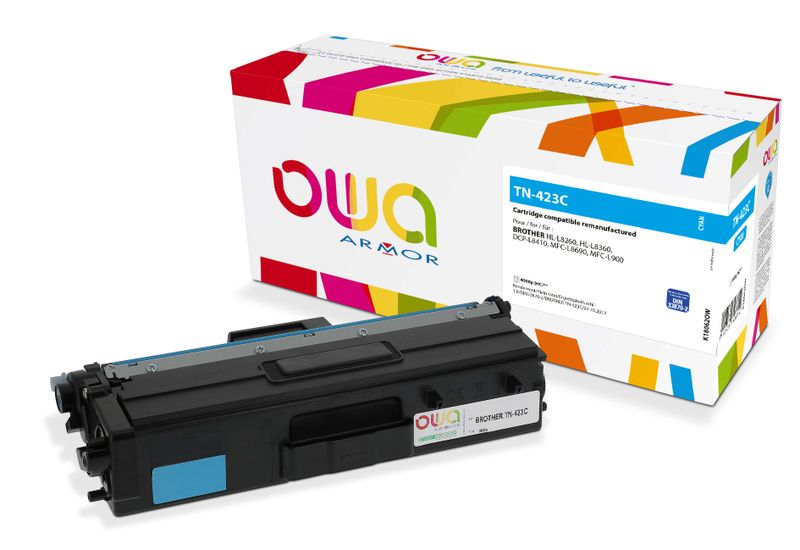 OWA Armor toner kompatibilní s Brother TN-423C, 4000st, modrá/cyan