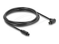 Delock - Digitální audio kabel (optický) - TOSLINK s piny (male) pravoúhlý do TOSLINK s piny (male) - 1.5 m - optické vlákno - cerná
