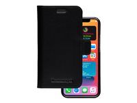 Pouzdro s klopou pro mobilní telefon - kůže full-grain - černá - pro Apple iPhone 12 mini