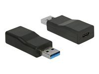 USB adaptér - USB typ A (M) do USB-C (F) - USB 3.1 Gen 2 - 1 A - aktivní - černá
