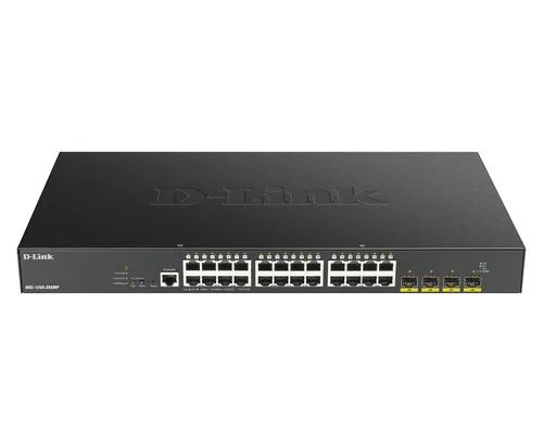 D-Link DGS-1250-28XMP/E 24-port Gigabit PoE Smart Managed Switch with 4x 10G SFP+ ports, 370Watts