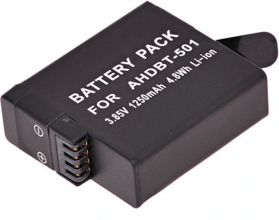 Baterie T6 Power pro GoPro Hero5, Hero6 Black, AHDBT-501, AABAT-001, 601-10197-000, 1250mAh, 4,8Wh