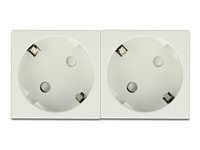 Easy 45 Grounded Power Socket 2-way with