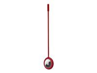Secure holder with strap pro Bluetooth lokalizační čip - candy apple red - pro Apple AirTag