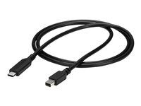 4K 60Hz - Black - USB 3.1 Type C to mDP Adapter (CDP2MDPMM1MB) - Kabel adaptéru - USB-C (M) do Mini DisplayPort (M) - USB 3.1 / Thunderbolt 3 / DisplayPort 1.2 - 1 m - podpora 4K60 Hz (3840 x 2160) - černá