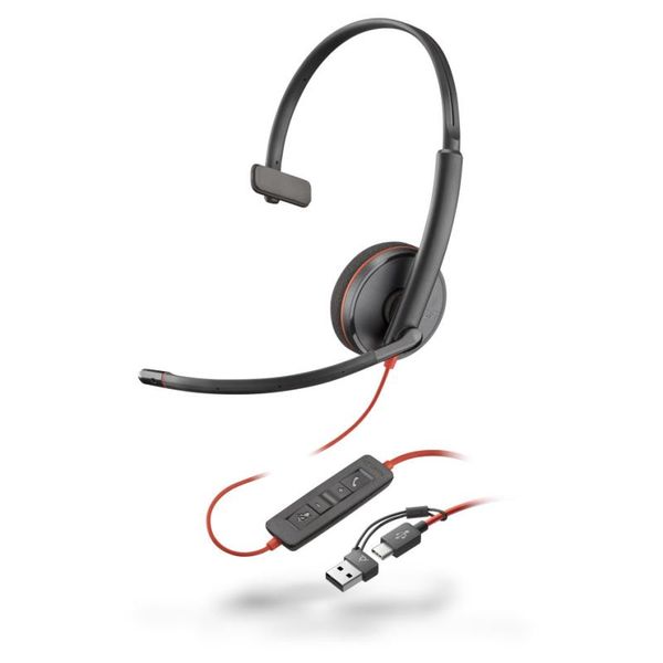 POLY Slúchadlá s mikrofónom C3210 USB-A+C