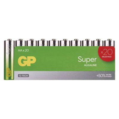 Baterie AA (R6) alkalická GP Super 20 ks / shrink
