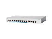 Cisco Business 350 Series CBS350-8MP-2X - Prepínac - L3 - rízený - 8 x 100/1000/2.5G (PoE+) + 2 x combo 10 Gigabit SFP+/RJ-45 - Lze montovat do rozvadece - PoE+ (240 W) - repasováno