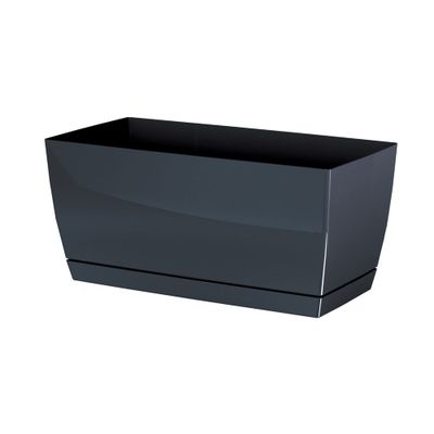 Květináč s miskou COUBI CASE P grafit 24cm