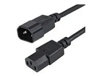 UL Listed - Prodlužovací šňůra - power IEC 60320 C13 do IEC 60320 C14 - 1 m - černá