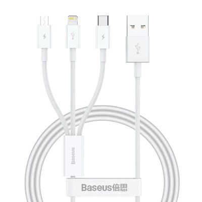 Baseus Superior Series Fast Charging Datový Kabel USB-A - USB-C/microUSB/Lightning 3.5A 1m Stellar W