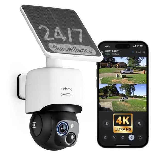 SAFEMO PTZ SolarCam ST1, Smart WiFi Kamera 4K + solární