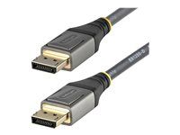 DP 1.4 Cable with Latches (DP14VMM3M) - Kabel DisplayPort - DisplayPort (M) do DisplayPort (M) - DisplayPort 1.4 - 3 m - lisovaný, pasivní, podpora 8K60Hz (7680 x 4320), podpora 4K120Hz (3840 x 2160) - šedá, černá