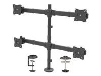 Heavy-duty VESA Mount (ARMQUAD) - Montážní sada - nastavitelné rameno - pro 4 monitory - vysoce odolná ocel - velikost obrazovky: 13"-27" - upevnitelné na stůl