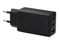 Síťový adaptér - 65 Watt - 3 výstupní konektory (2 x USB-C, USB) - černá