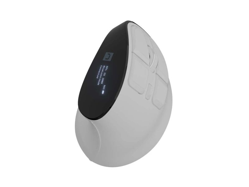 Vertikální bezdrátová myš Natec EUPHONIE PRO/Vertikální/Blue Sense/Pro praváky/4 000 DPI/USB+BT/Bílá