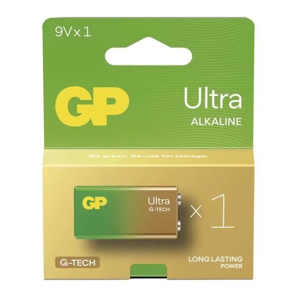 Baterie 6F22 (9V) alkalická GP Ultra 9V 1ks
