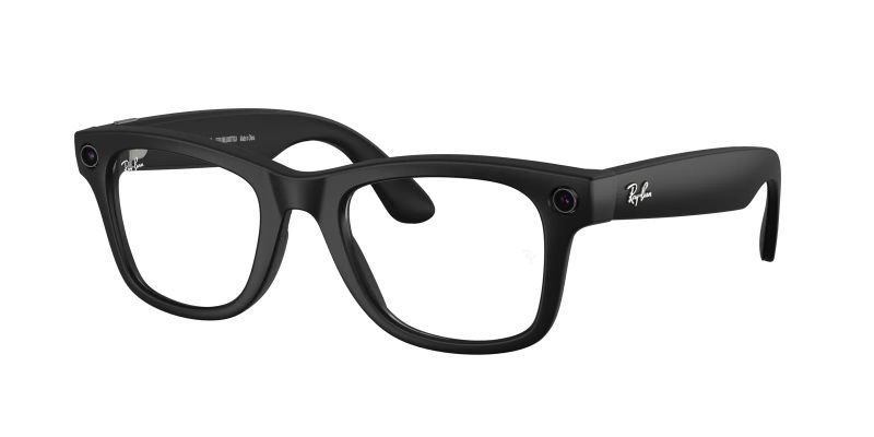 Meta Ray-Ban Gen2 Wayfarer, Matte Black, Clear