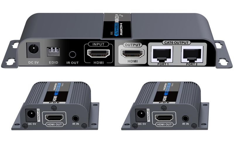 PremiumCord HDMI 1-2 splitter+extender po CAT6/6a/