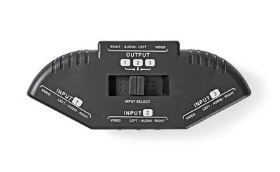 Přepínač 3x Cinch/Cinch NEDIS VSWI2403BK