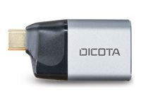 Video adaptér - USB-C (M) do DisplayPort (F) - USB napájení (100W) - stříbrná