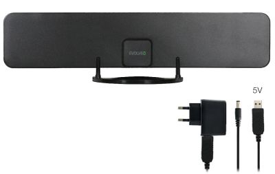 EVOLVEO Xany 2B, 230/5V, aktivní pokojová anténa FM/DAB+/DVB-T2, filtr LTE,4G,5G