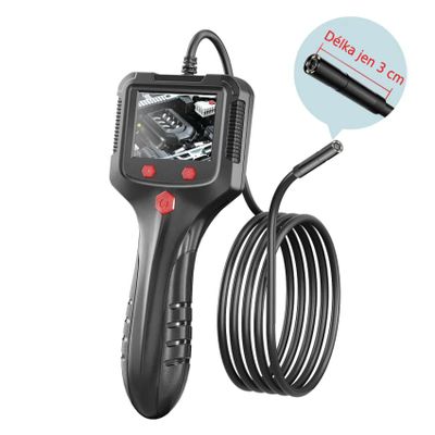 W-Star Endoskopická kamera LEP100-2 sonda 8mm, 1080P HD LCD  2,4" kabel 2m polotvrdý