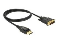 Kabel adaptéru - jeden spoj - DisplayPort (M) do DVI-D (M) - DisplayPort 1.2a - 1 m - pasivní - černá