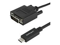 6 ft / 2m - 1080p - 1920x1200 - USB-C DVI Monitor Cable - USB C Cable - Computer Monitor Cable (CDP2DVIMM2MB) - USB / DVI cable - USB-C (M) do DVI-D (M) - Thunderbolt 3 / USB 3.1 - 2 m - podpora 1920 x 1200 (WUXGA) - černá - pro P/N: TB4CDOCK