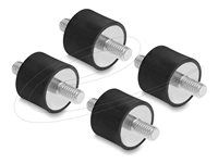 Delock - Vibration damper - with 2 external threads - cerná (balení 4)